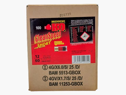 Brenneke K.O. Clean Speed Short Kaliber 12/60 100-Schuss