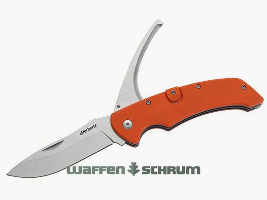 Cuchillo de bolsillo Herbertz de 2 piezas naranja G-10, longitud de la hoja 9 cm