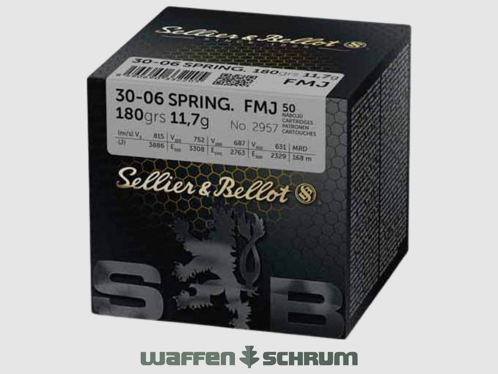 Sellier & Bellot Vollmantel 11,7g - 180gr .30-06Spring 50er Pack