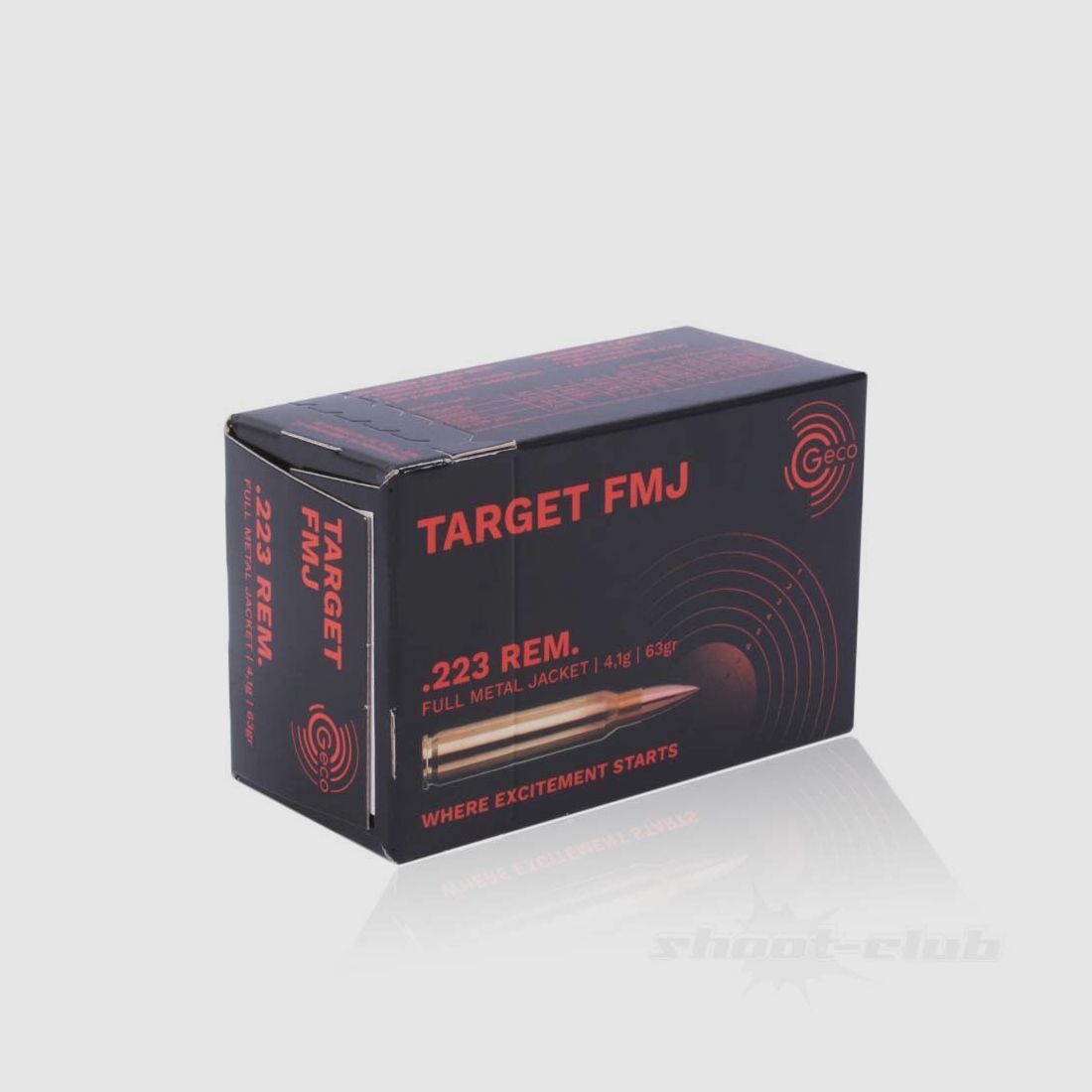 GECO Büchsenpatronen, VM, 4,1g/63Grs im Kal. .223Rem - 50 Stück