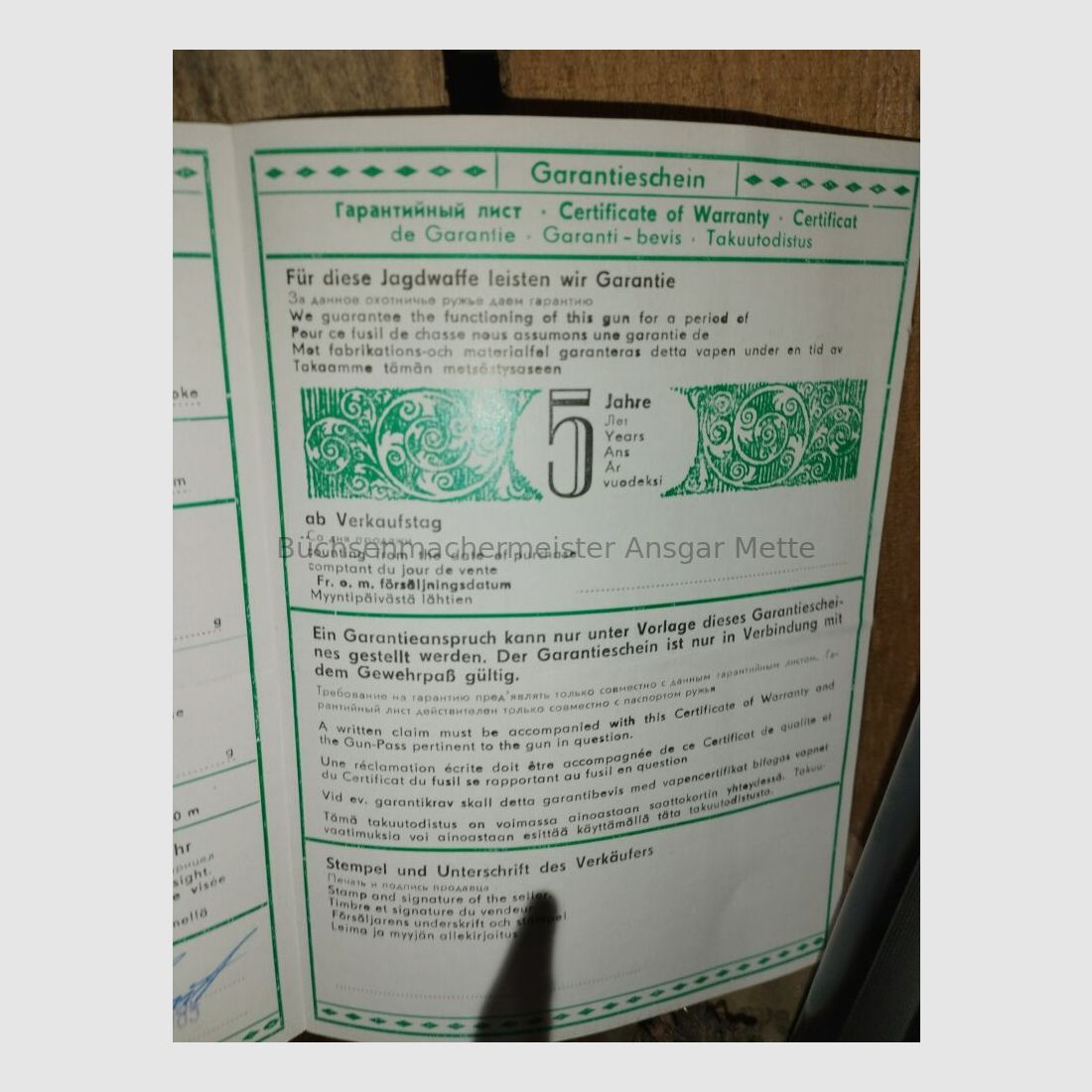 Suhler DF Modell 127 incl original Waffenpass 127