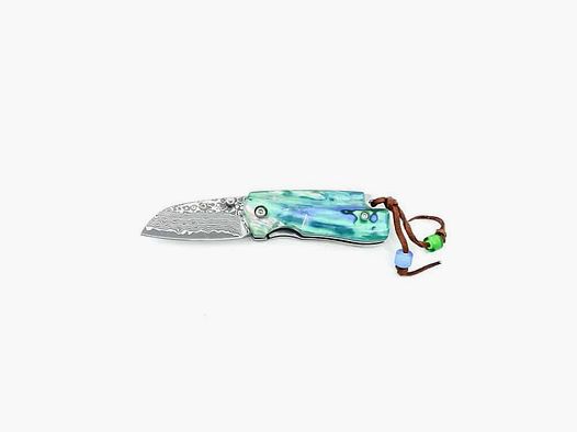 M Custa Couteau Pliant avec Lame en Damas