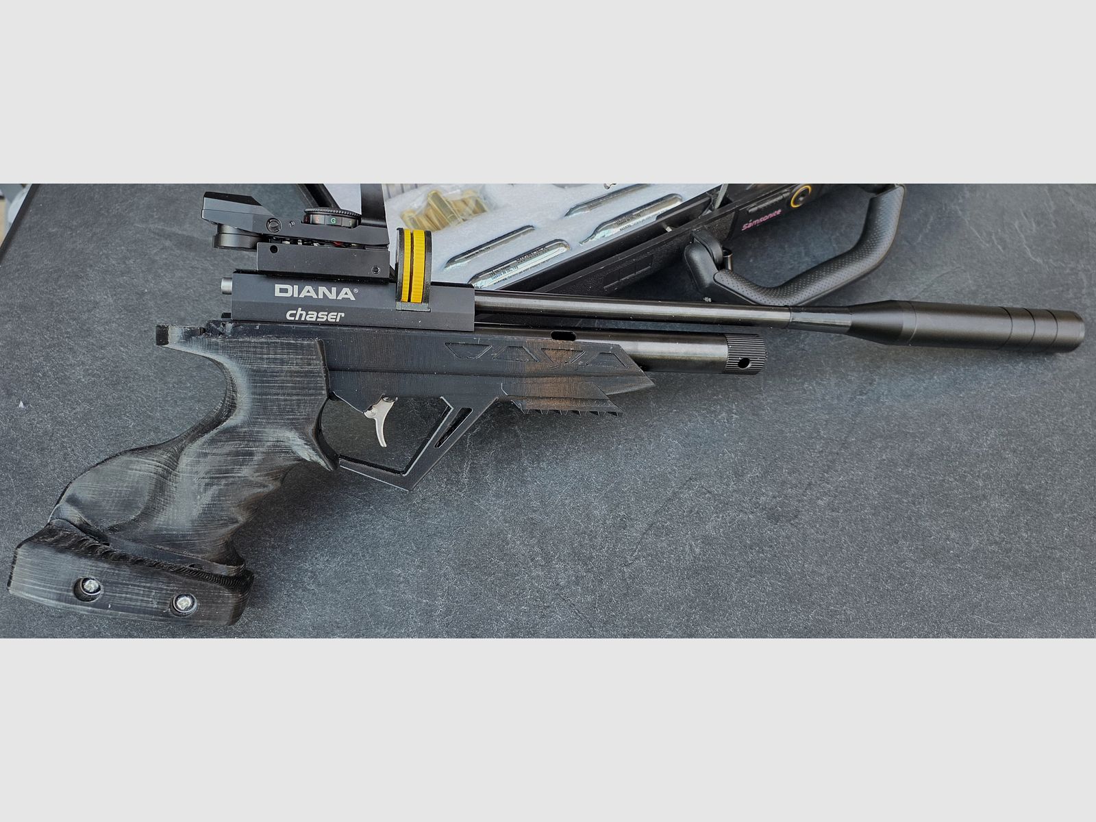 Matchgrip voor Diana Chaser Bandit Airbug PETG zwart of zilver