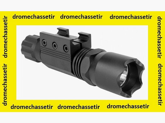 tactical flashlight with 160 lumens and mount for 21mm Picatinny rail with switch cord and CR123A batteries