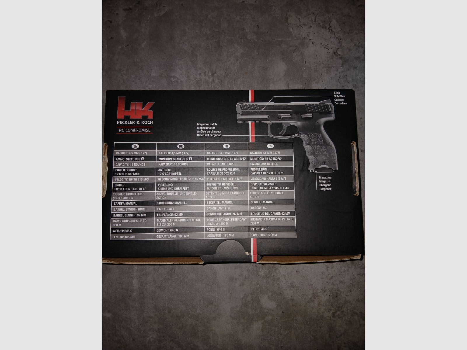 Heckler & Koch VP9 CO2 luchtdrukpistool, afbeelding 5 van 5
