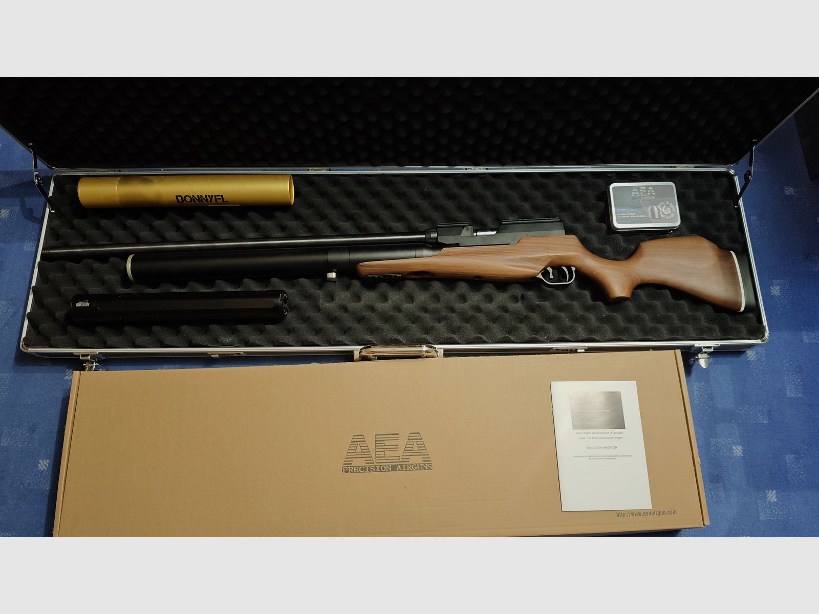 AEA Zeus new with case, accessories and suppressor air rifle caliber .68, image 1 of 5