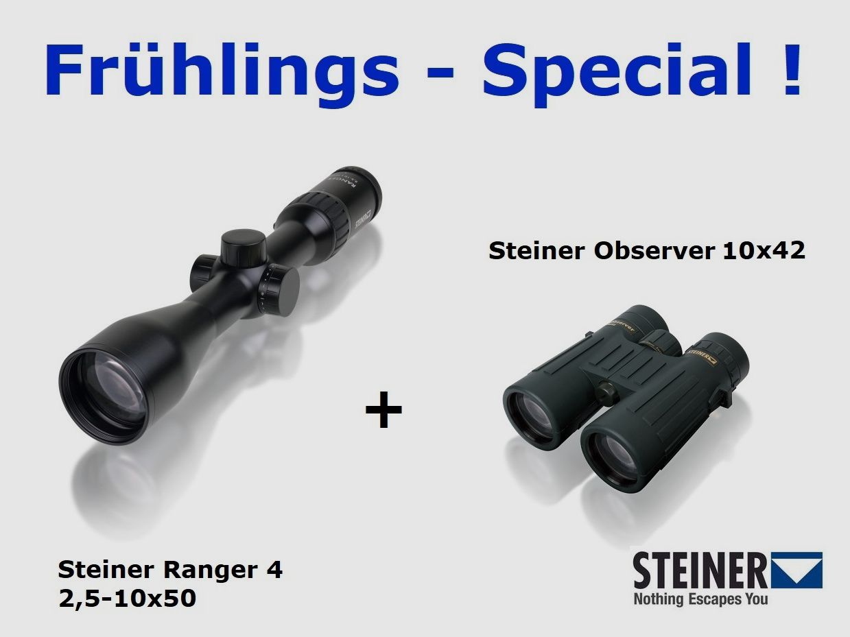 AKTIONS - Paket Nr. 2 - Steiner Ranger 4 2,5-10x50 + Observer 10x42