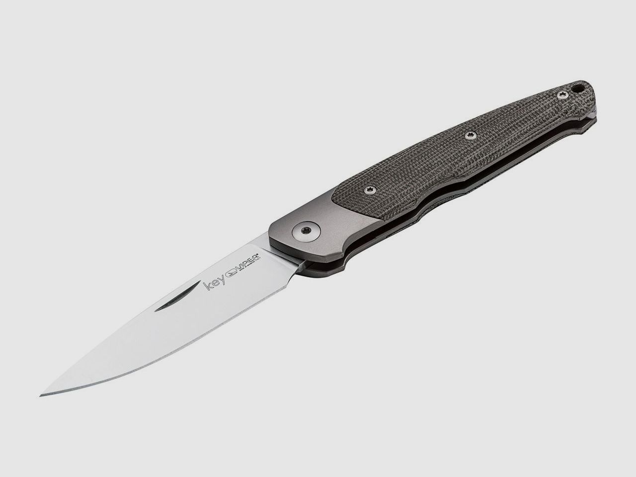 Pocket knife Key Bolster Green Canvas Micarta §42a compliant legal carry