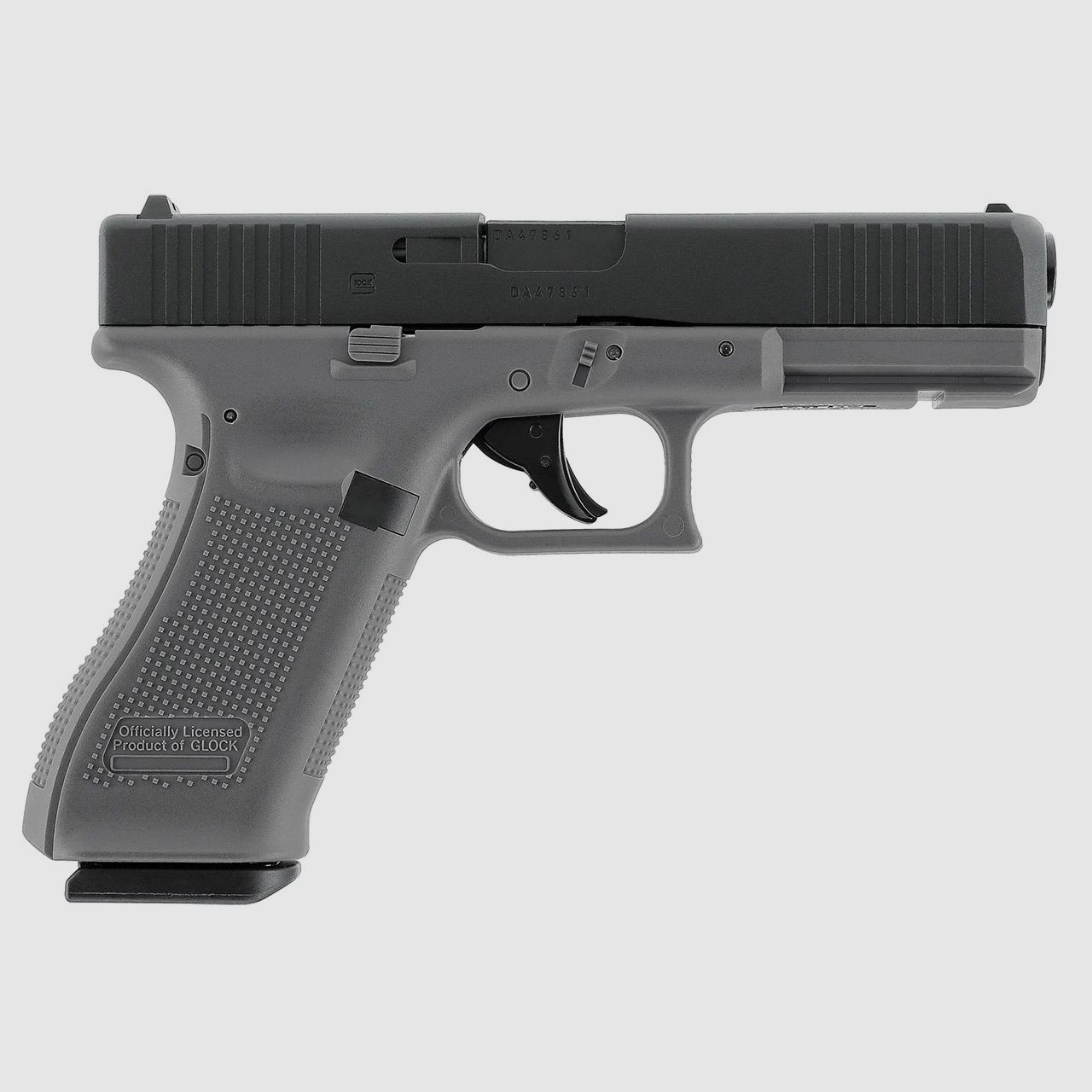 CO2 Softair Pistole Glock 17 Gen5 Tungsten Gray Blow Back Metallschlitten Kaliber 6 mm BB (P18)