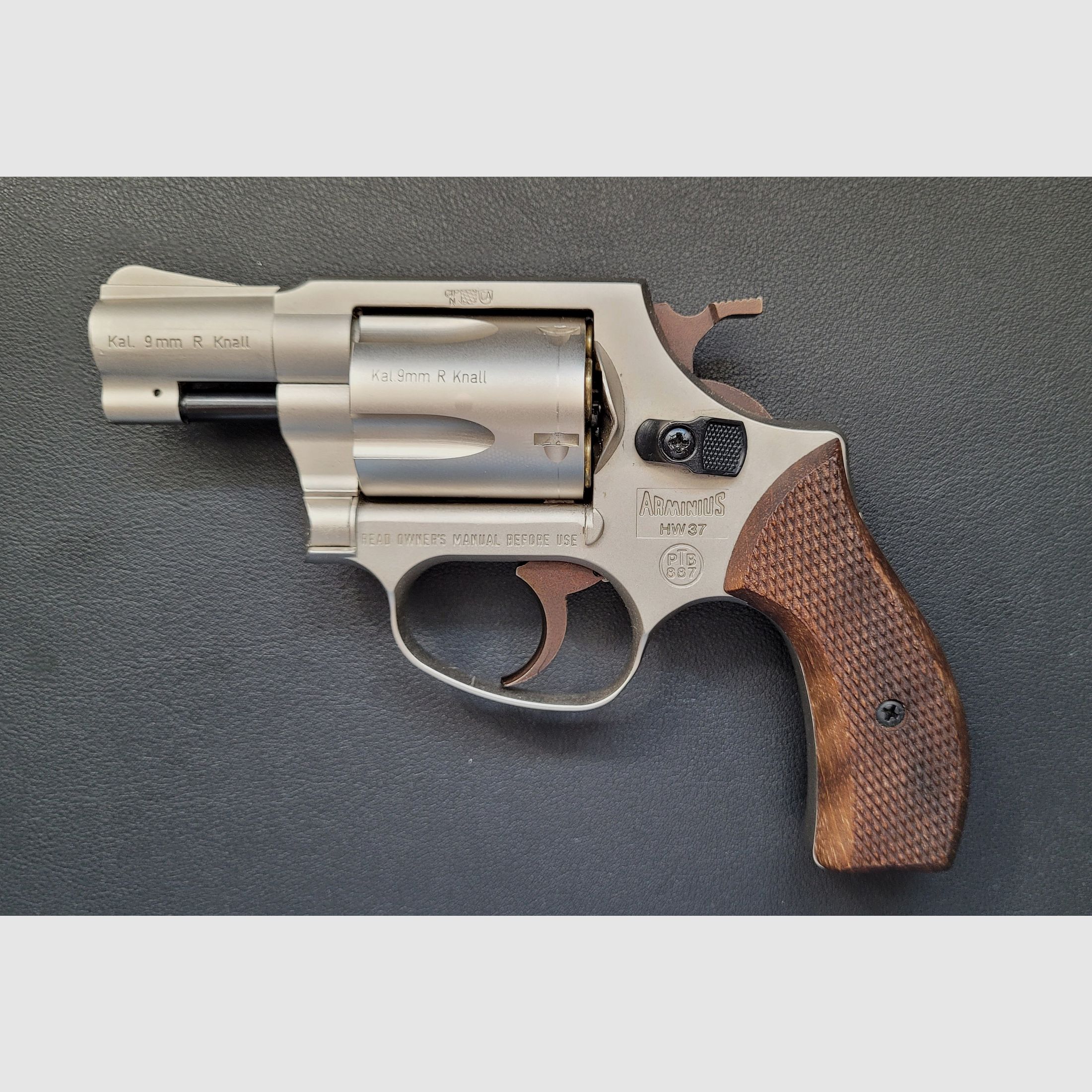🛡️ Weihrauch HW 37 Schreckschuss-Revolver – vernickelt, Holzgriff 🛡️