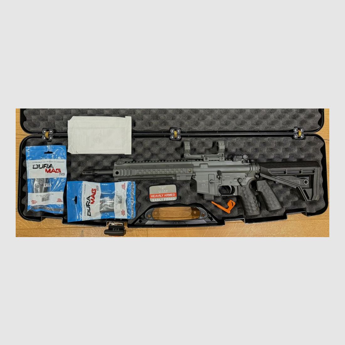 Oberland Arms OA-15 PR M9 Short 12" Heavy Barrel battleship grey