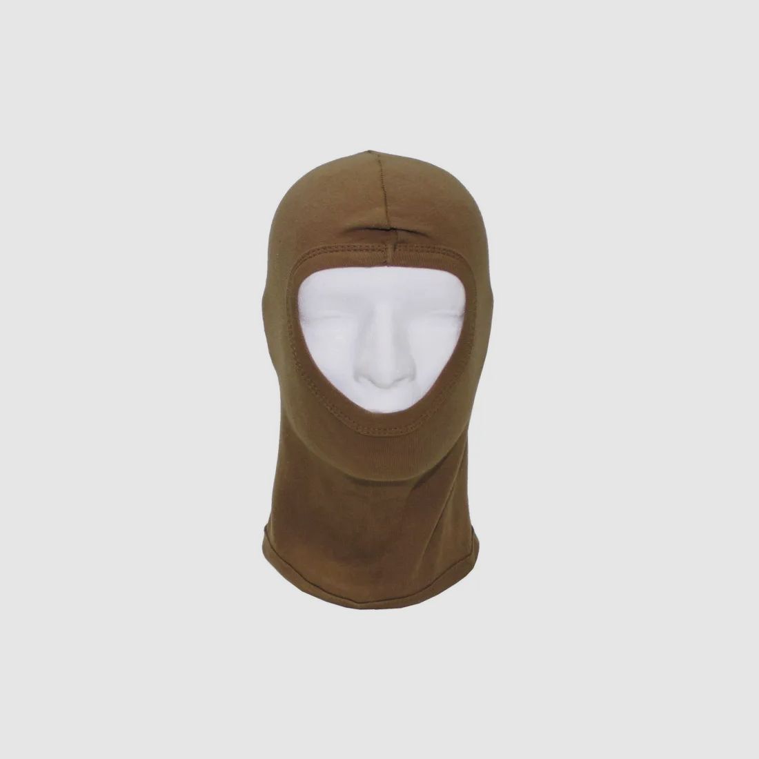 Sturmmaske / Balaclava - 1 Loch - dünn - Baumwolle - Coyote ( Beige )
