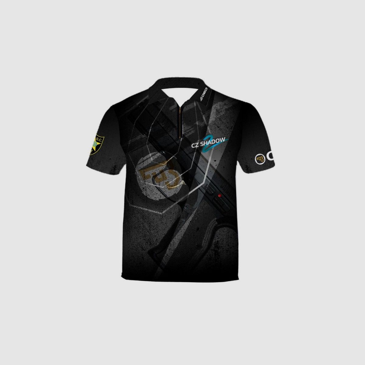 DED Sportswear Set CZ Shadow 2 Black Theme, size: XXL, Custom Name: With Custom Name, image 2 sur 3