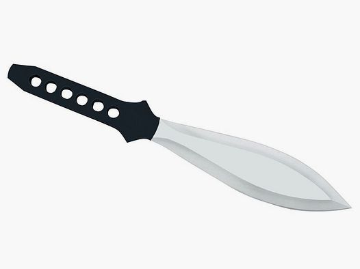 Cuchillo de lanzamiento de 21 cm con mango azul y funda de nylon