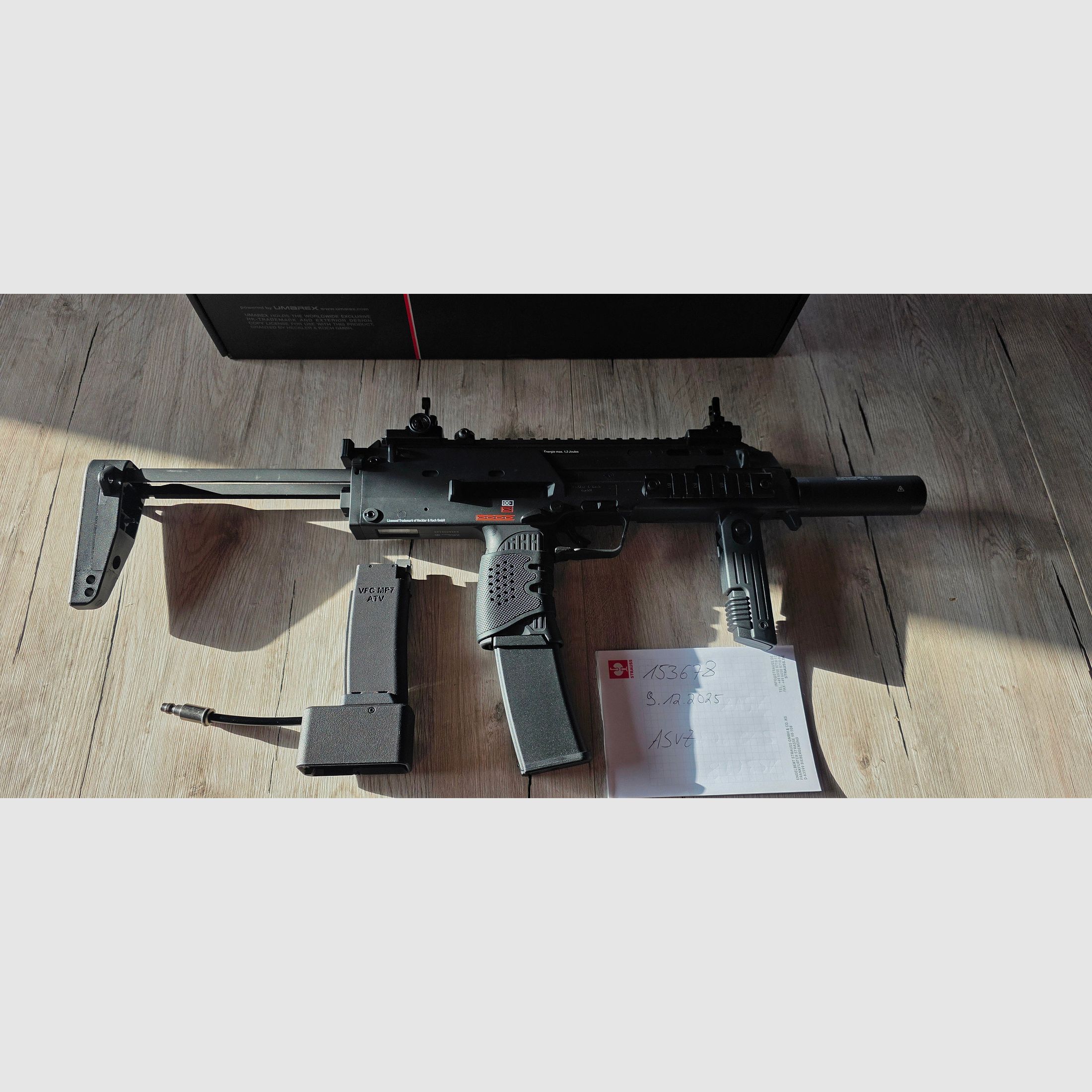 VFC MP7A1 V2 Gbb/Hpa mit Airtac Adapter und Clutch Precision Backplate