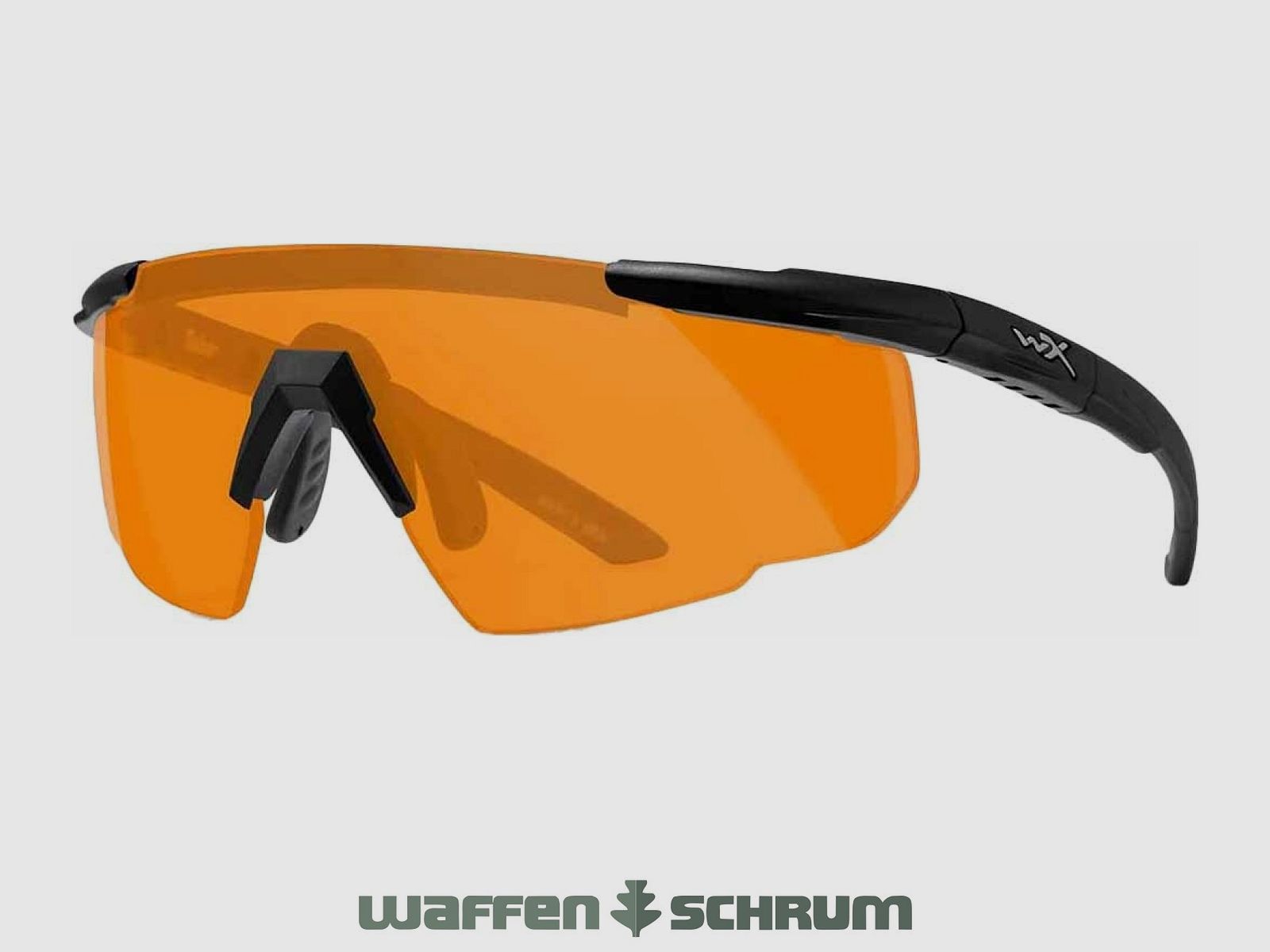 Lunettes de tir Wiley X Saber Advanced Lens: orange vif: noir mat
