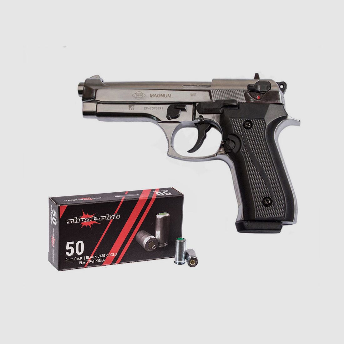 Ekol Firat Magnum chrome P.A.K + 50 cartouches à blanc shoot-club