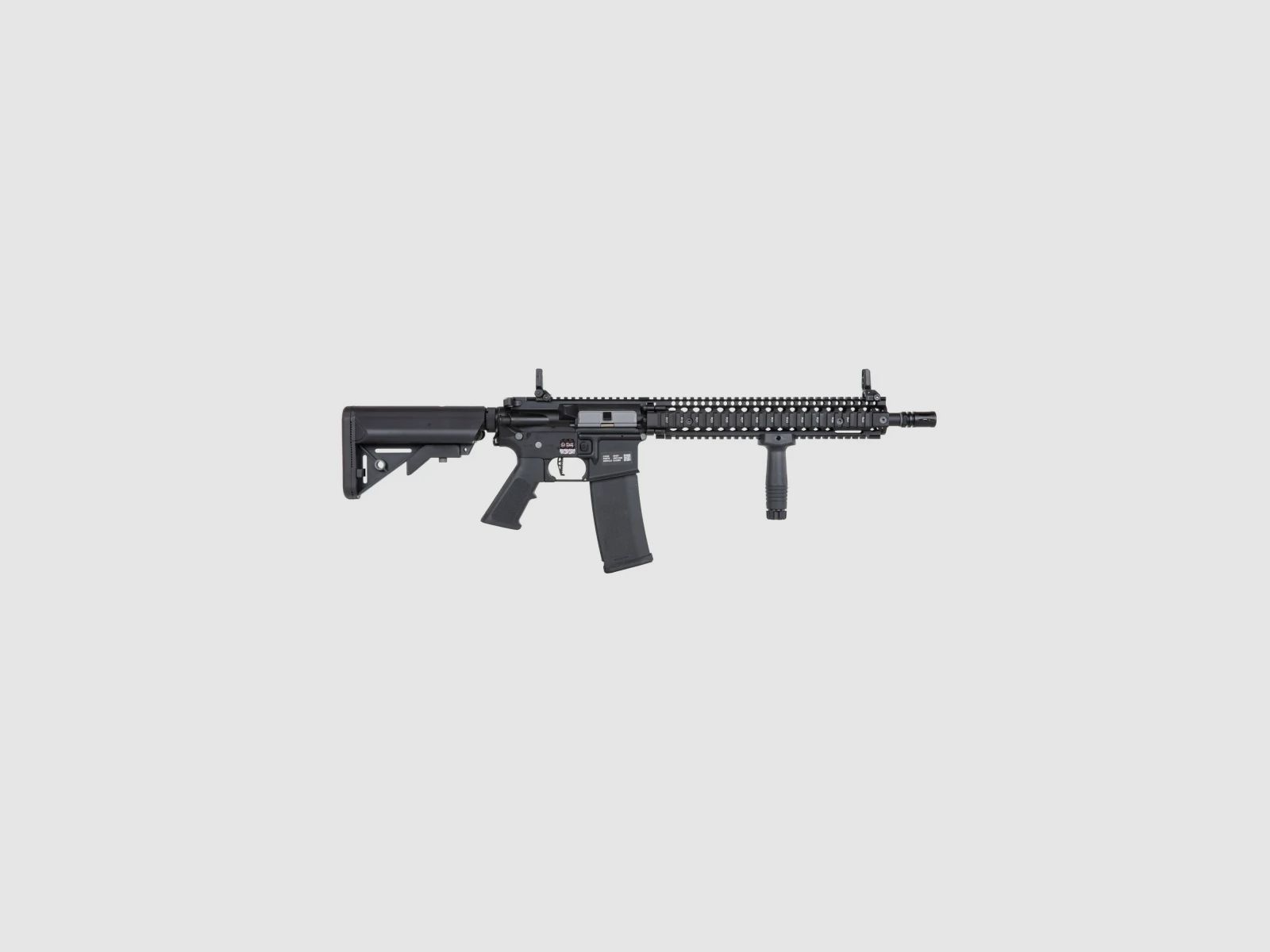 SA Daniel Defense® MK18 Block II (SA-P26 PRIME™ Aster II ETU BLDC™) Rifle Airsoft Libre a partir de 18 - Negro -F-