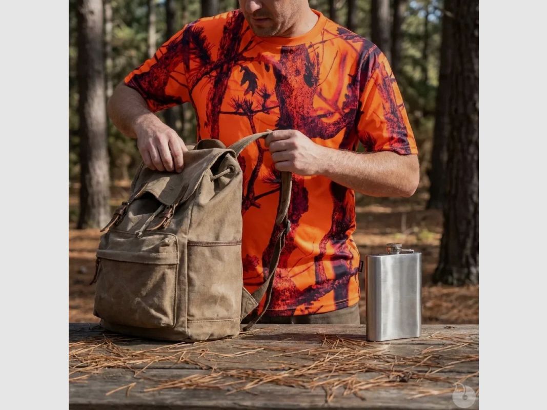 T-Shirt Camouflage Ghost Camo Blaze & Schwarz - Percussion, Bild 1 von 6
