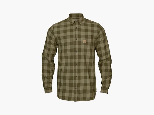 KOSZULA HARKILA SCANDINAVIAN L/S SHIRT / Dark olive check