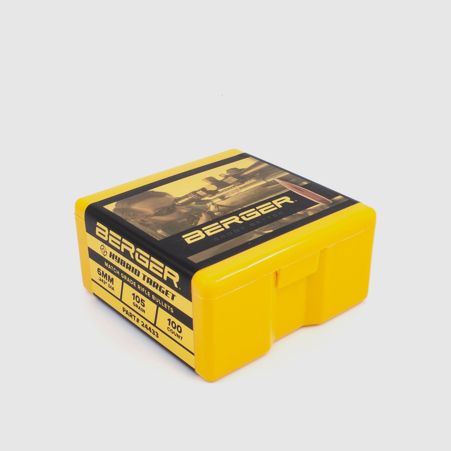 Berger Bullet 6mm/.243 Hybrid Target 105GR 100 Pieces