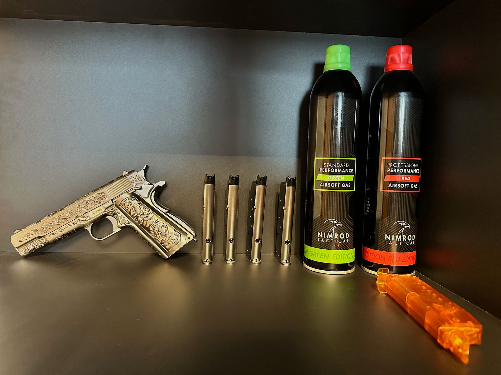 M1911 Etched Full Metal GBB WE mit Zubehör