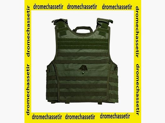 gilet Tactique Expert Plate Carrier avec passant molle, taille 2XL, Kaki