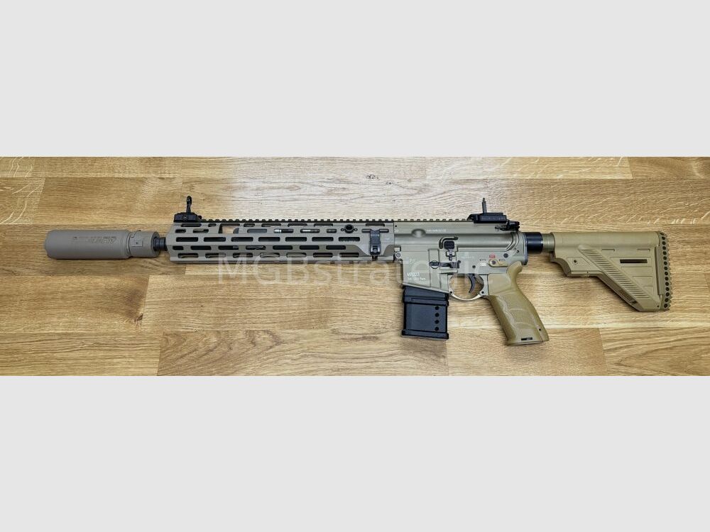 Heckler & Koch MR223 A3 Slim-Line 14,5" canna - M-LOK impugnatura semi-automatica .223Rem - impugnatura lunga M-LOK - molti altri pezzi di tuning H&K - simile al KSK G95K - versione civile H&K G95K con aggiornamenti G95K / HK416 H&K 416 / MR 223 A3
