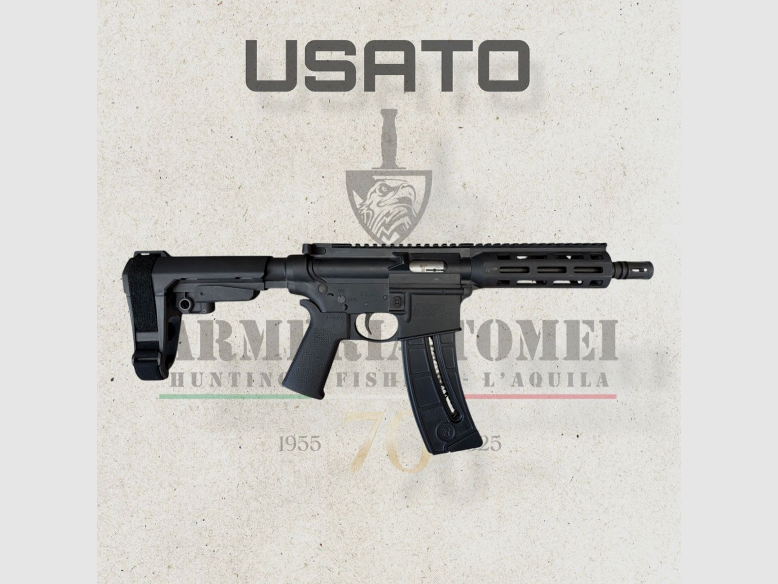 GEBRAUCHT – BÜCHSE – SMITH & WESSON MOD. M&P15-22P BRACE PISTOLE Kal. 22LR, Bild 1 von 4