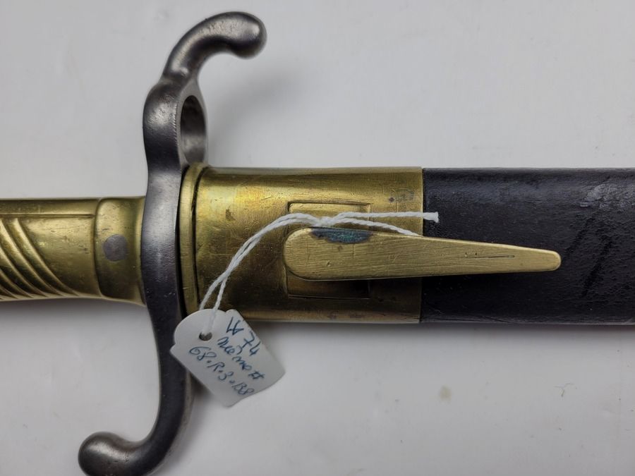 Sehr schöne preußische Bajonett Modell 1871 – P.D. Lünenshloss – schöner Scheide – mit Nummer – TBE, Bild 8 von 19