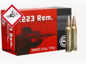 Geco Target rifle cartridge .223 Rem FMJ 55