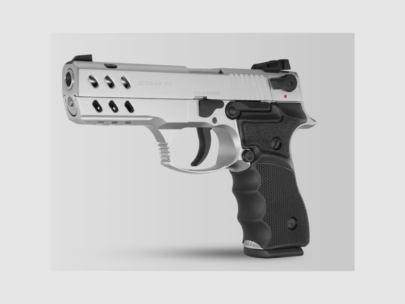 Tisas ZIGANA FC Pistole Kal. 9mm Para, white, 17 Schuss, 4" Lauf kompensiert