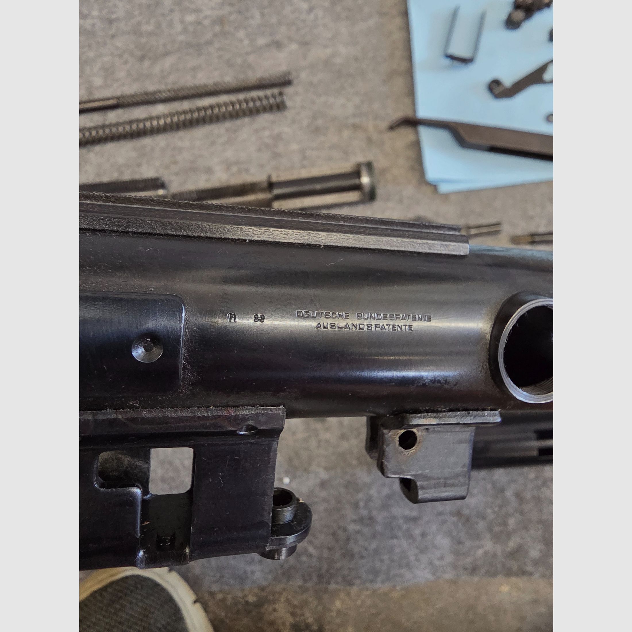Konvolut Ersatzteile Luftgewehr Seitenspanner Diana Mod. 75 U T01 