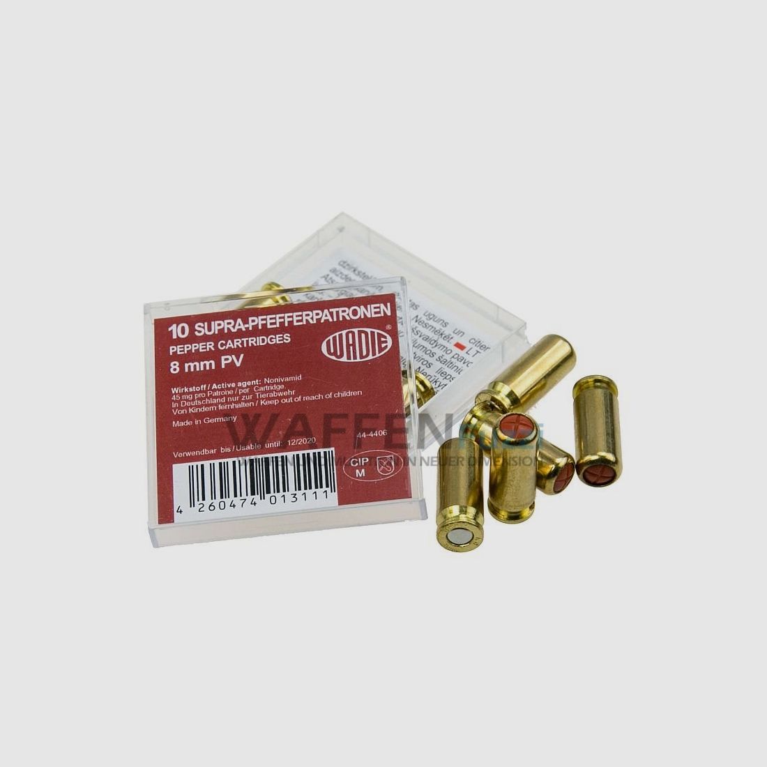 Wadie pepper ammunition 8 mm 10 shots extra strong
