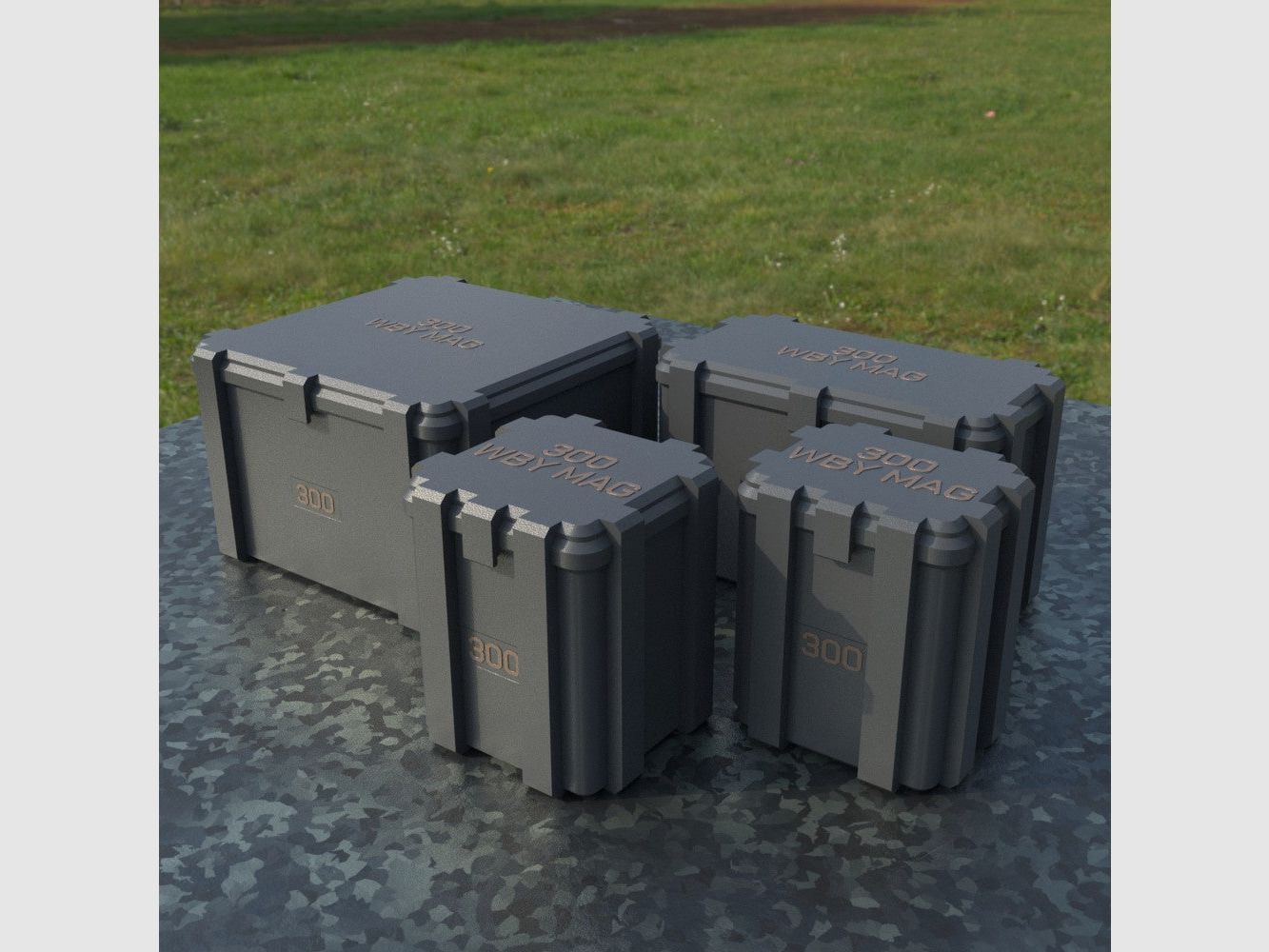 Filamelt Munitionsbox / Ammo Box .300 Wby. Magnum – Patronenbox ‘Klappdeckel’ – 20 / 25 / 50 / 100 Runden