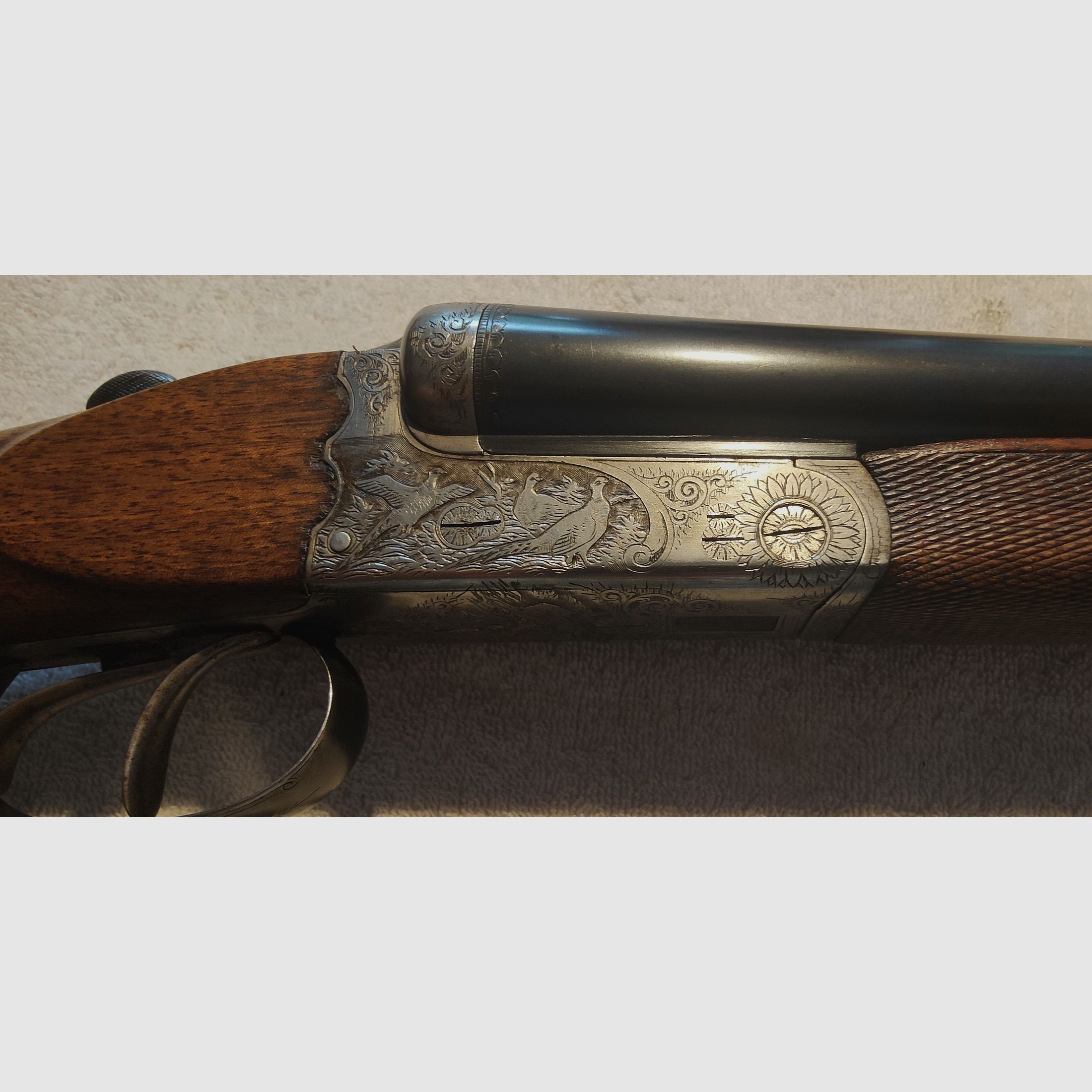 Double-barrel shotgun 16/70 side-by-side shotgun Meisterarbeit W.Kunna Koblenz