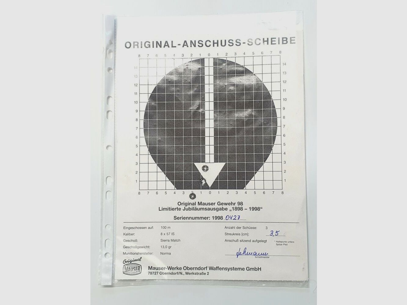 Mauser Oberndorf am Neckar Repetierbüchse Mauser Jubiläumsgewehr Gewehr 98 - 8x57JS