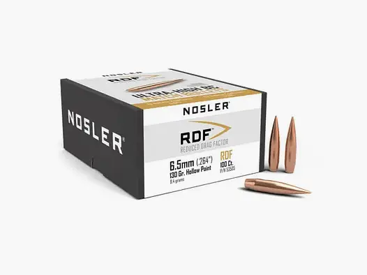 Projectiles Nosler RDF 6,5mm, dia .264, 130grs