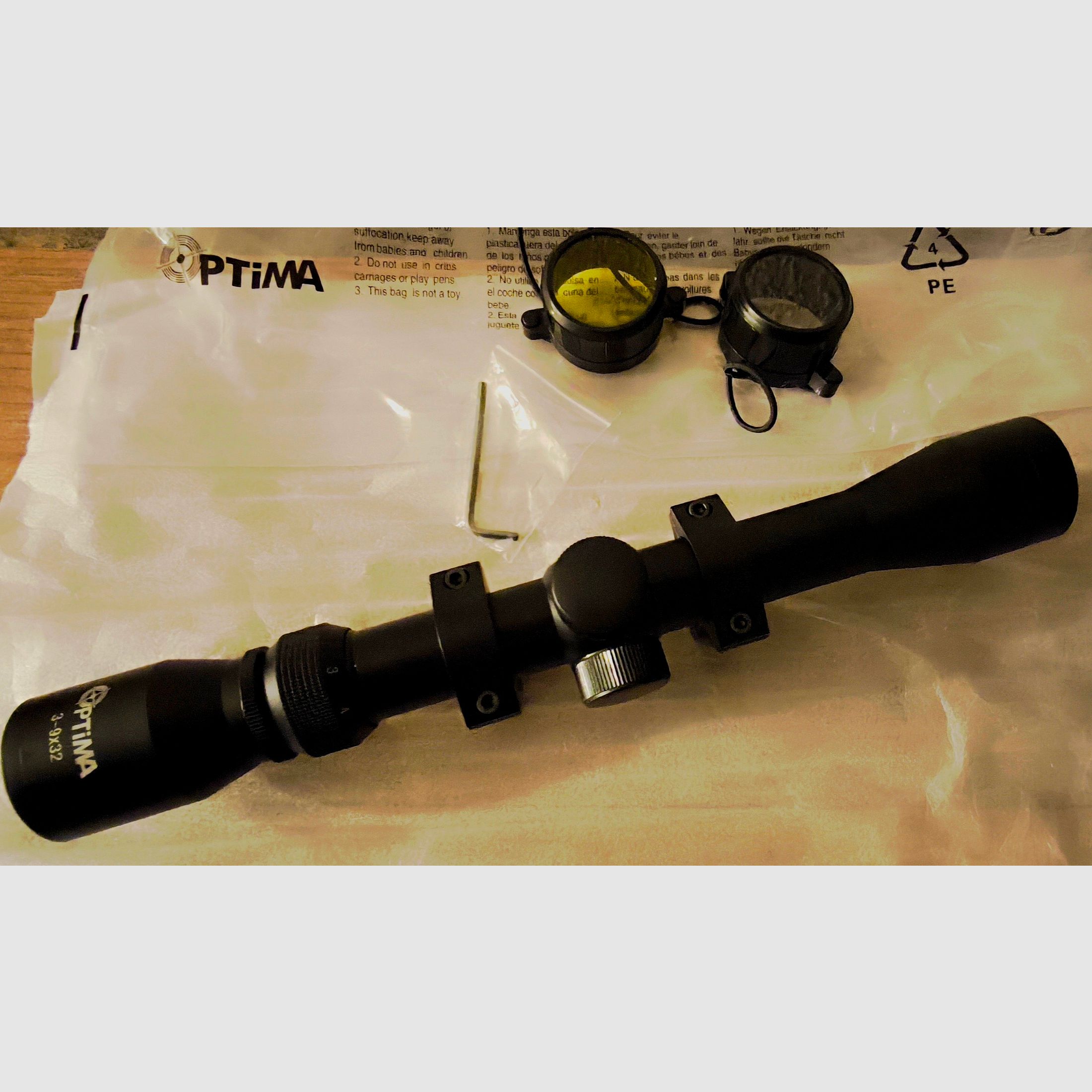 Zielfernrohr Hatsan-Modell Optima 3-9 ×32  & Umarex Waffen Koffer 
