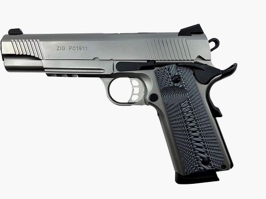Pistola Tisas ZIG PC 1911 Cal. .45ACP, Acciaio inossidabile, 8 Colpi, 5" Canne