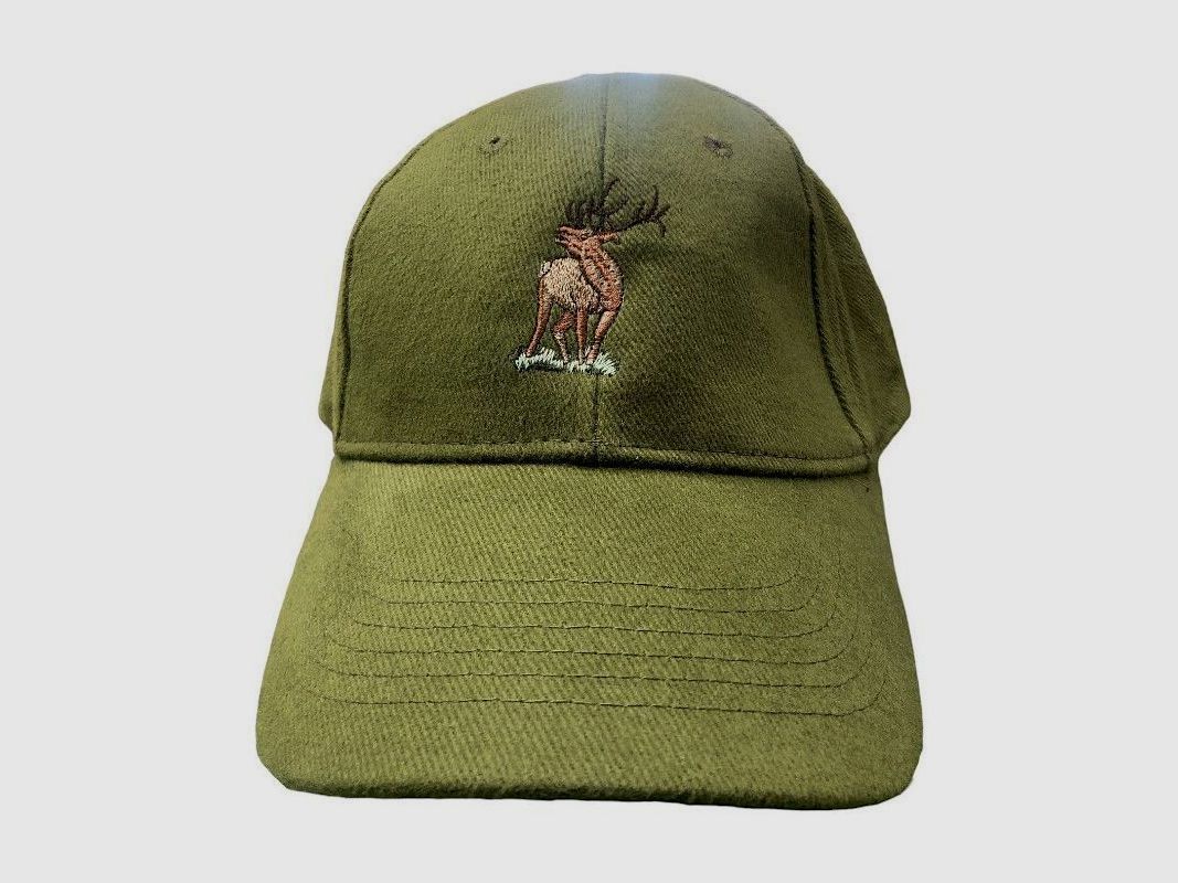 Khaki cap, size UNI, deer motif BISTANA