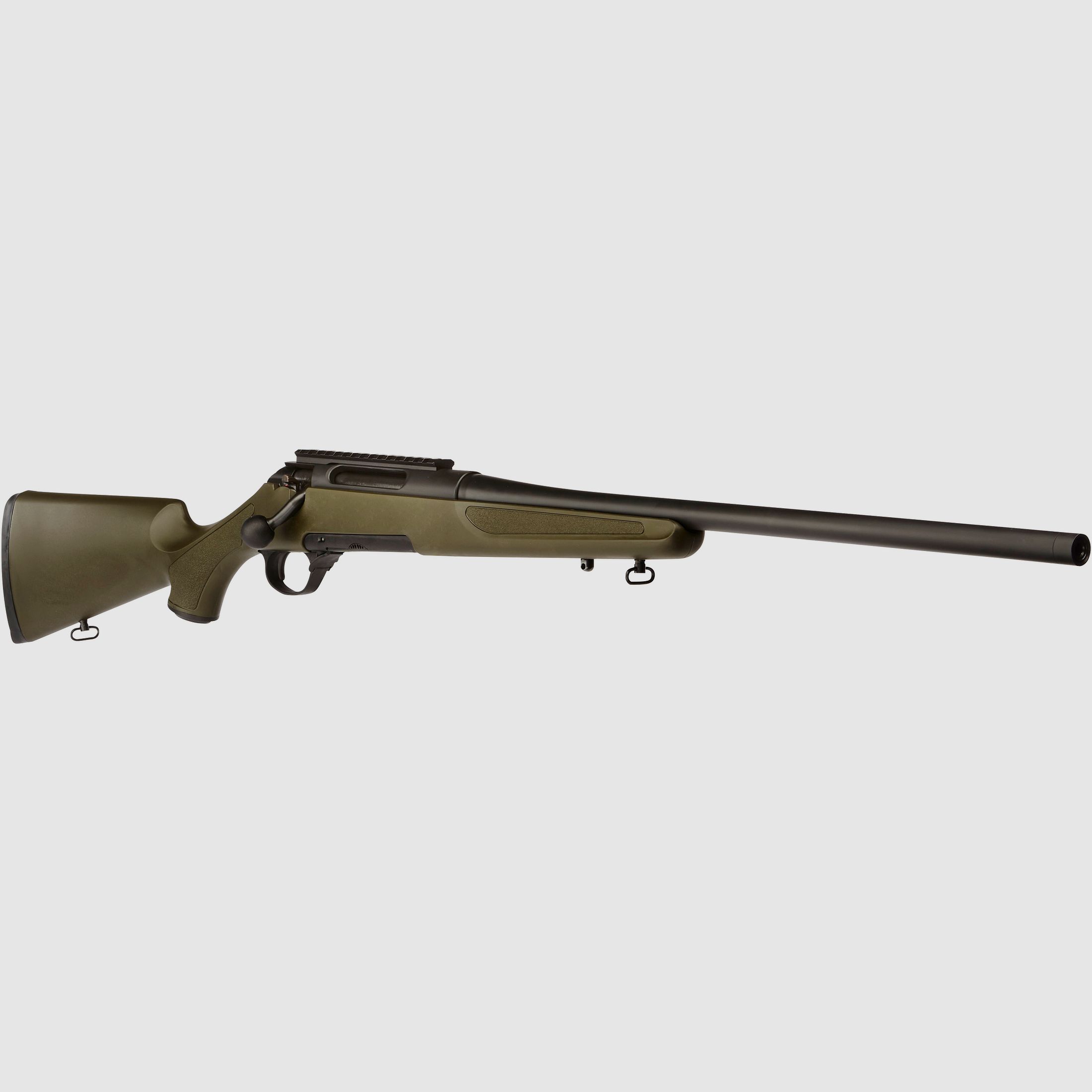 Haenel Jaeger 10 Varmint brniert, ohne Visierung, grner Schaft, Kal. .30-06 Spr.