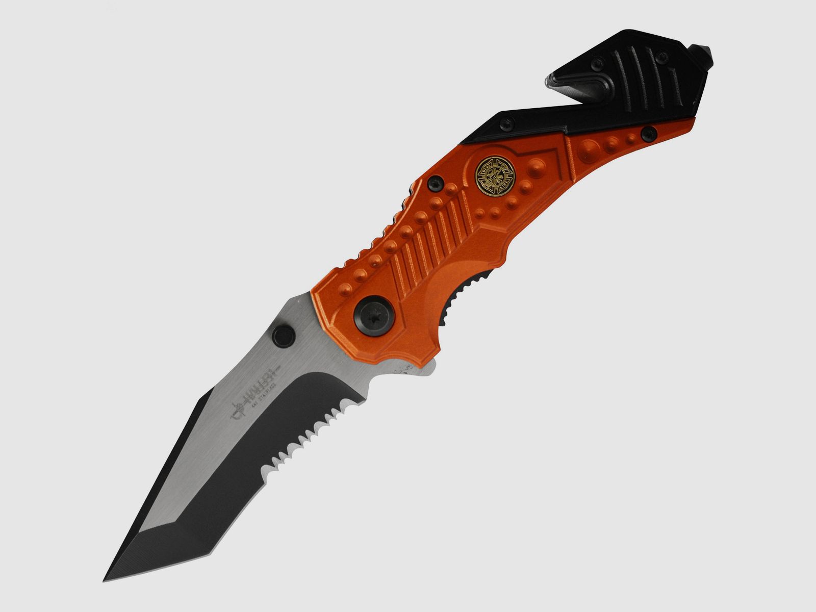 Rescue Taschenmesser rot/schwarz federunterstützte Klinge