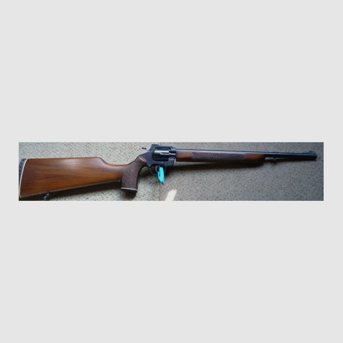 Zeldzame verzamelwapen H.S. Waffentechnik-HS 34 RK Buntline revolverkarabijn in 4mmRand lang met F-teken en PTB 666