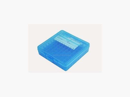 MTM PATRONENBOX 9MM 100 STK BLAU-KLAR