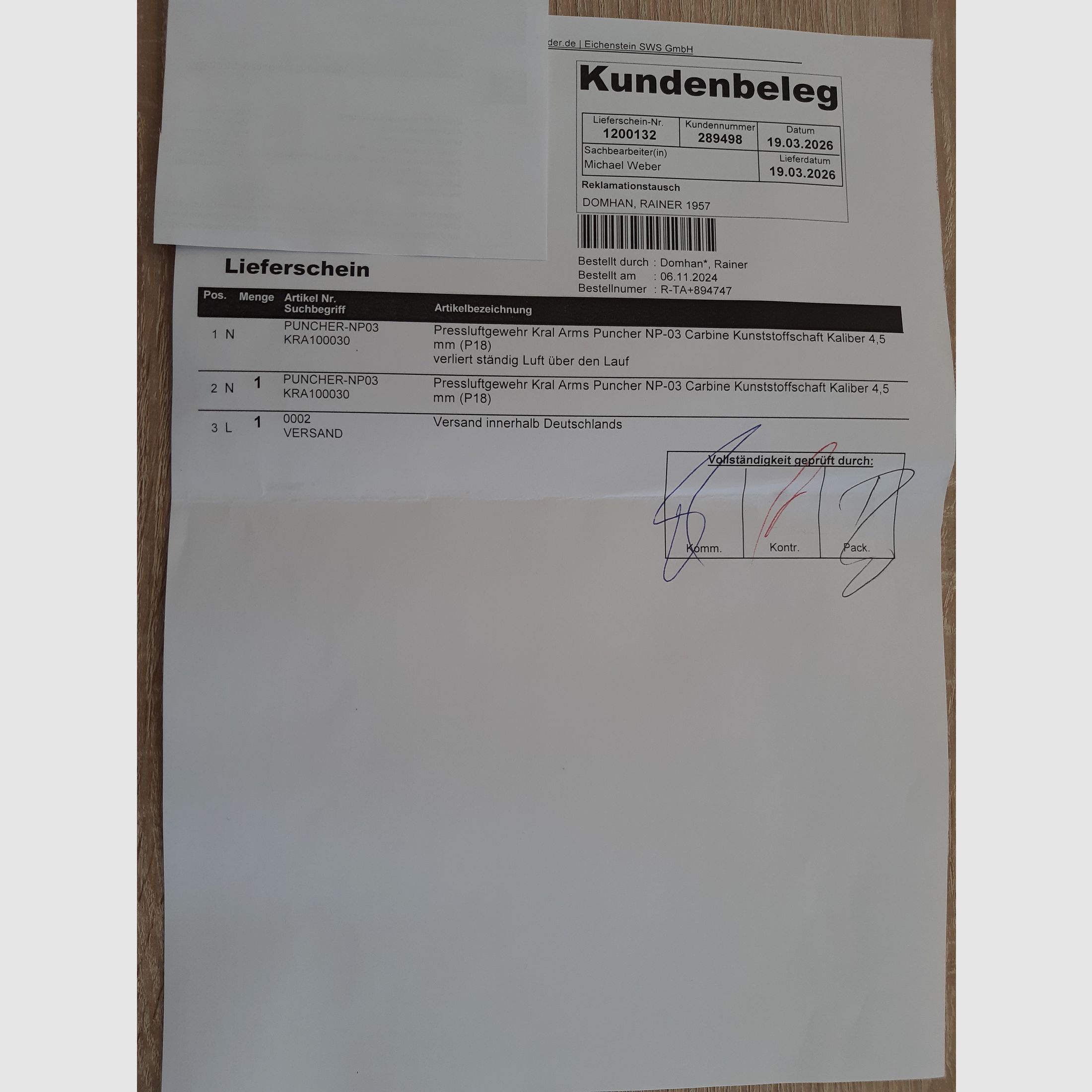 Kral Arms Puncher NP-03 Kaliber 4,5 mm 