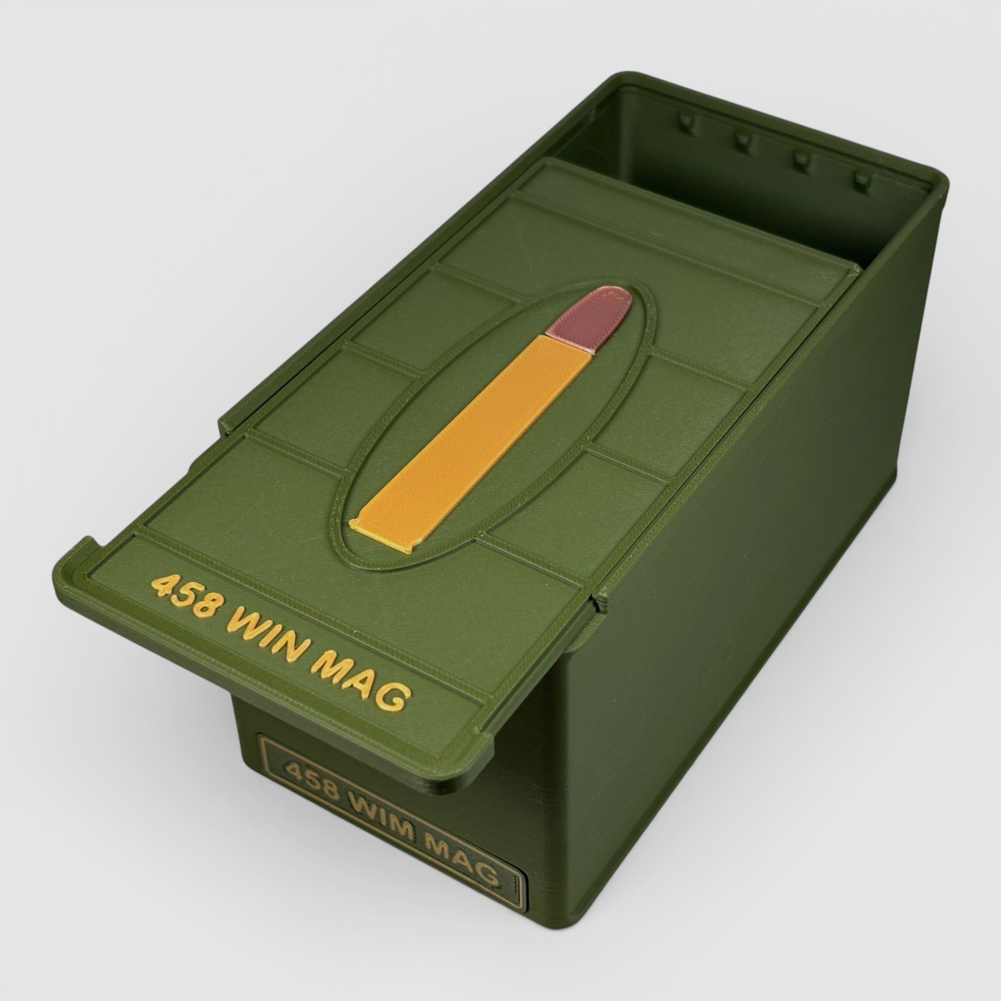 Coconut Innovations Ammunition Box / .458 WIN Mag / 'Sliding Lid' / Cartridge Box, Ammo Box