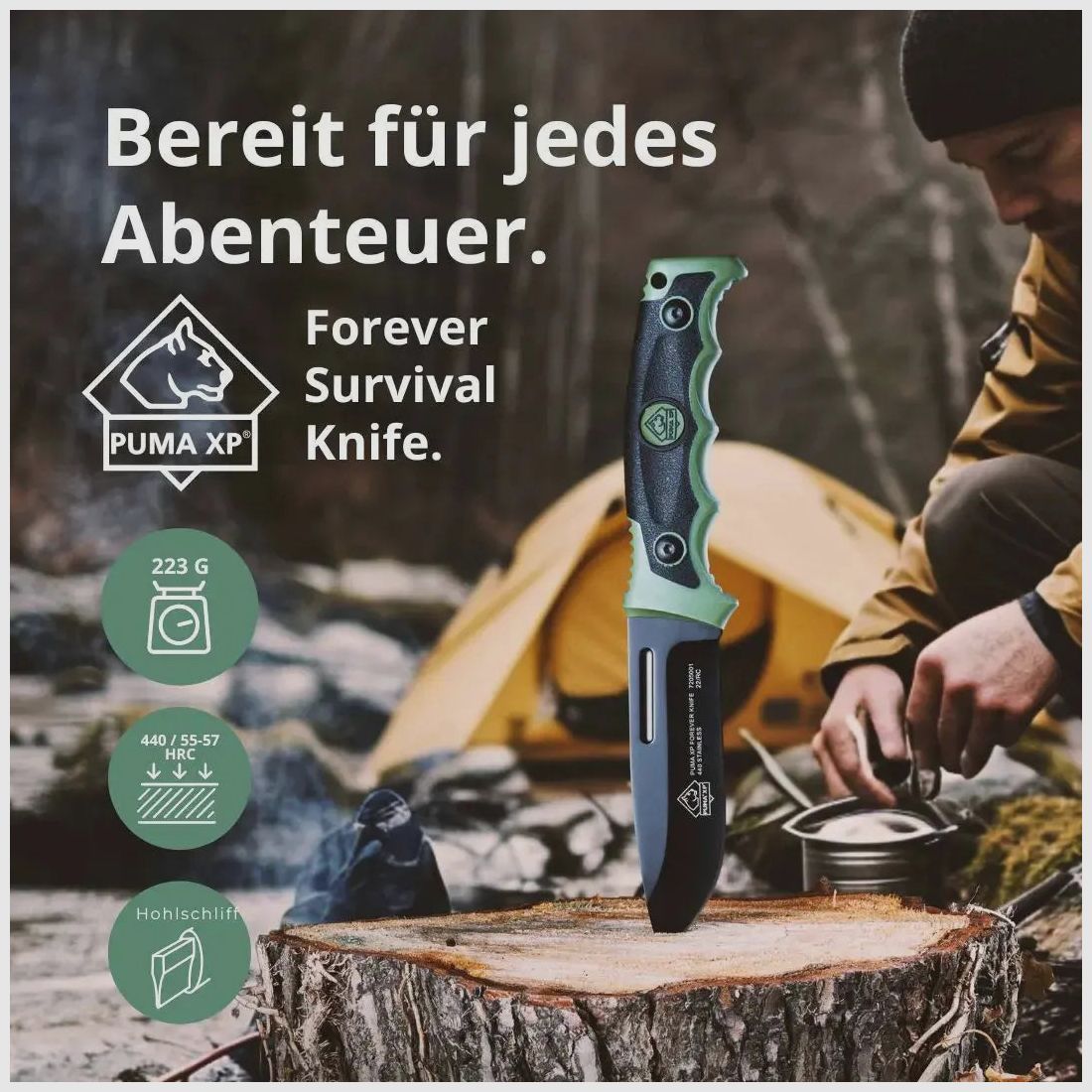 PUMA XP forever survival knife mit Feuerstarter