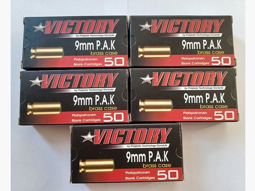 250 cartouches à blanc de Victory 9mm P.A.K.