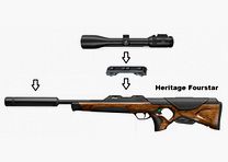 Walther RS3 Heritage Fourstar + Swarovski Z6i 2,5-15x50 P SR + Schalldämpfer + ... / Komplettpaket